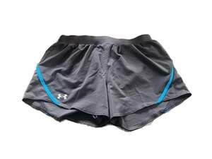 Under Armour Women's Fly-By Running Shorts Black with Blue Trim